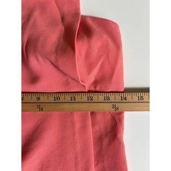 BCBGMAXAZRIA Wrap Dress Womens XS Salmon Pink Fitted Adjustable Strap Back Zip - Picture 9 of 10